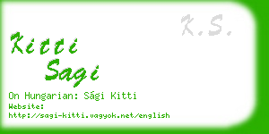 kitti sagi business card